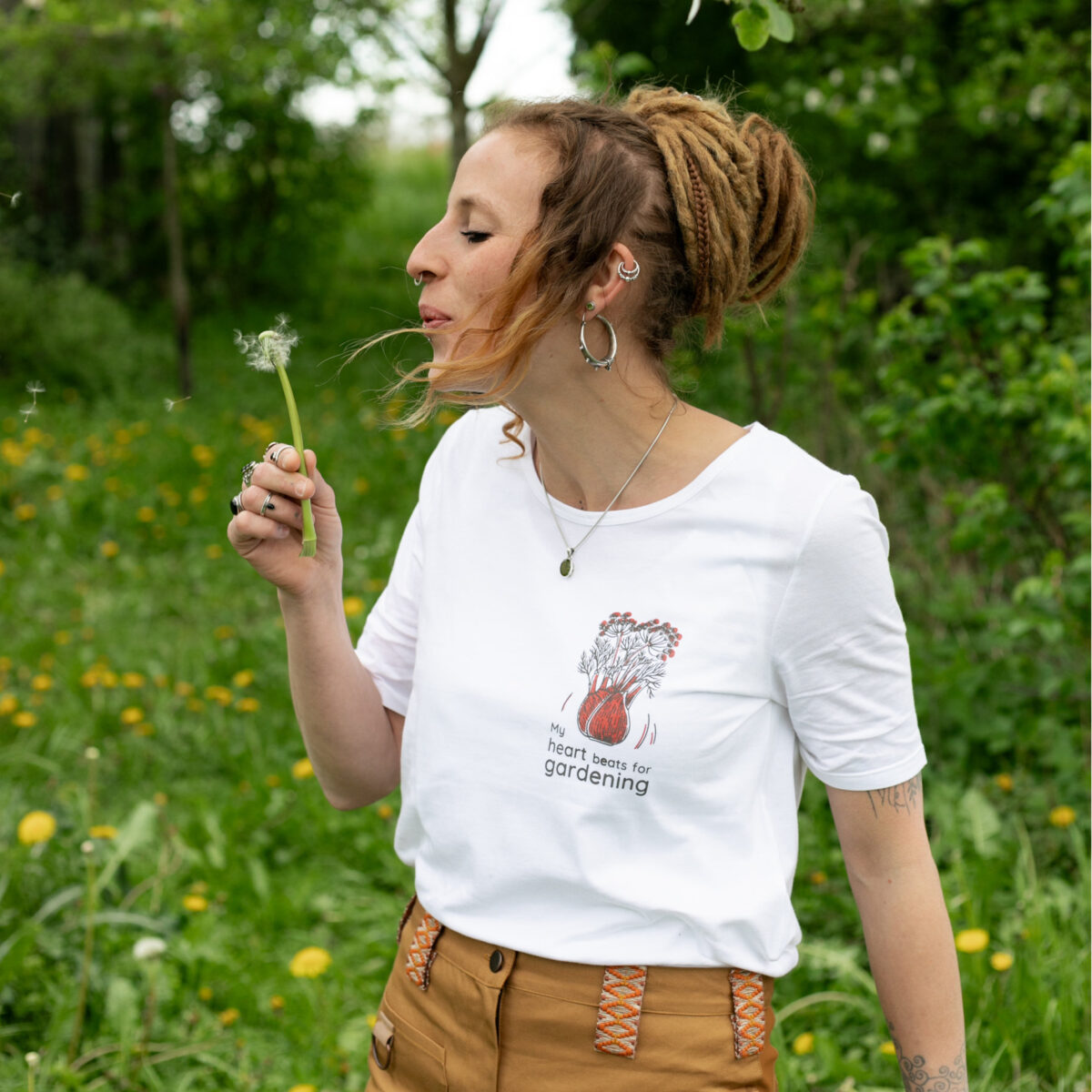 T-Shirt aus Biobaumwolle in Weiss