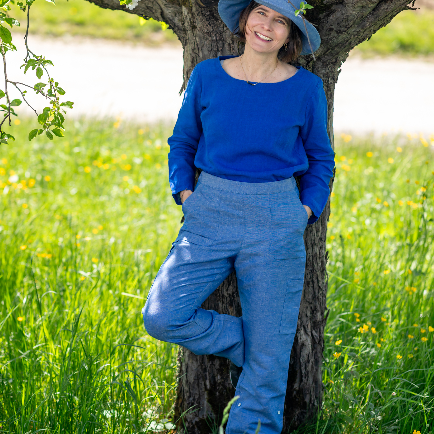 Leichte Erntehose für den Sommer aus Halbleinen – Bild 5